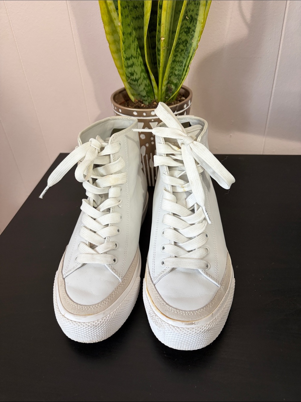 Rag & Bone White High-Top Sneakers View 2